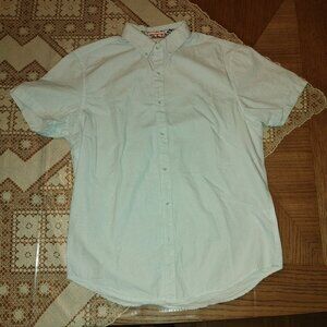 Denim & Flower short sleeve button down slim fit M